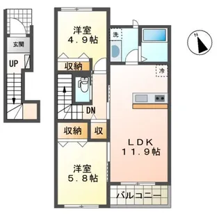 レーベン【2階】の間取り