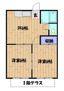 サンライズハイムA棟【2階】の間取り