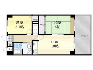 ウエストポートB棟【2階】の間取り