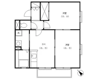 【ヘーベルメゾン】フラワーコーポK【2階】の間取り