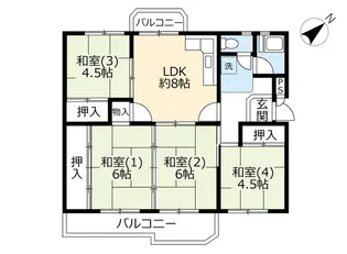 UR泉南尾崎【2階】の間取り