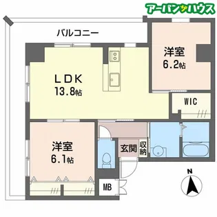 ヴィオーラ中山下【3階】の間取り