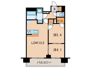 プレジリア新富町【10階】の間取り