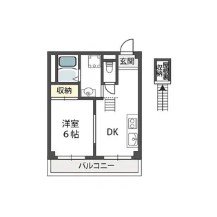 KSレジデンス上新庄【4階】の間取り
