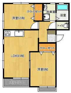 茨城県土浦市中高津3【アパート】の間取り