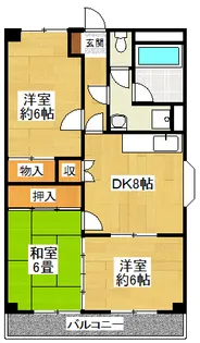 ロイヤルハイツ美郷【2階】の間取り