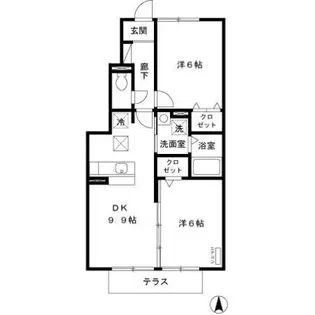 グローリア C【1階】の間取り