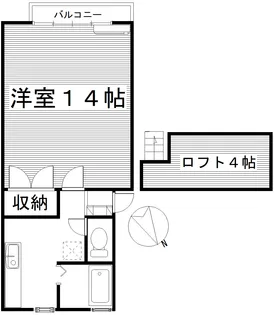 ユニオンIIA.B【2階】の間取り