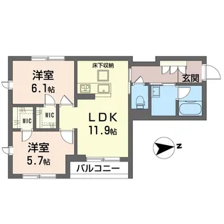 グランウルスII【1階】の間取り