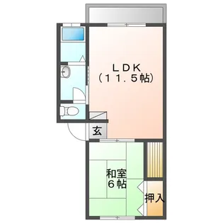 コーポTOKU【1階】の間取り