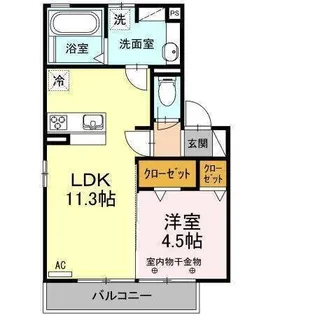 エルシャンブル【2階】の間取り