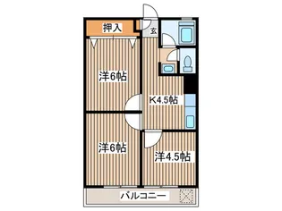 鵠沼マンション【3階】の間取り