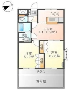 ブルトゥム【1階】の間取り