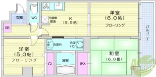 オンディーヌ【6階】の間取り