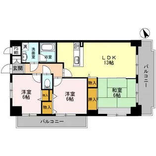 エール豊岡【10階】の間取り