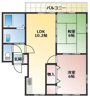 リトルガーデンB【2階】の間取り