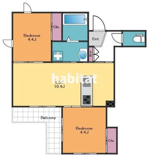クローバーコート西馬込【2階】の間取り