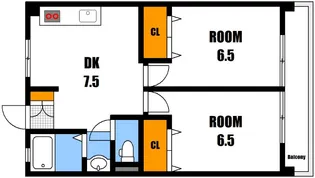 BLUE HILLS【2階】の間取り