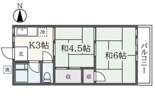 セキネハイツ【1階】の間取り