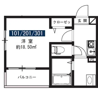 MELDIA梅ヶ丘【3階】の間取り