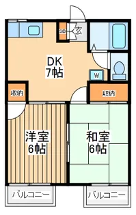 神奈川県大和市南林間6【アパート】の間取り