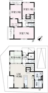 埼玉県朝霞市宮戸3【一戸建】の間取り