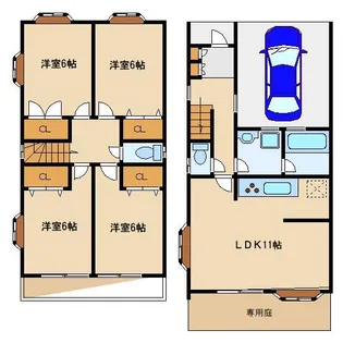 東京都練馬区西大泉5【一戸建】の間取り