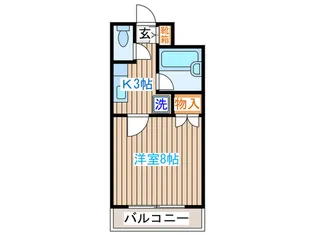 ベルメゾン台原【3階】の間取り