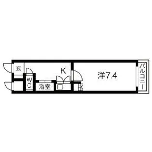 アイルーム亀山山子【1階】の間取り