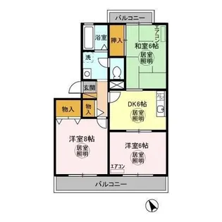 トリニシティ 弐番館【2階】の間取り