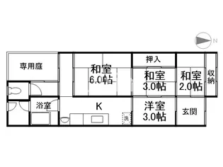 京都府京都市伏見区京町八丁目横町【一戸建】の間取り