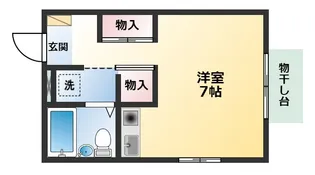 1Rの間取り画像