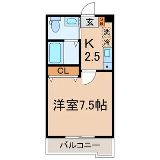 神奈川県横浜市保土ヶ谷区常盤台【アパート】の間取り