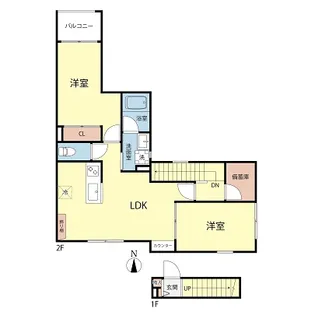 ブリーズ大井【2階】の間取り
