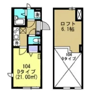 1Kの間取り画像