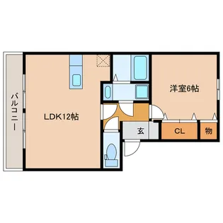宮崎県都城市上東町【アパート】の間取り