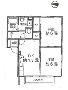 グリーンパレス鎌倉【1階】の間取り
