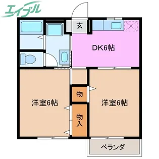 エステートY B棟【2階】の間取り