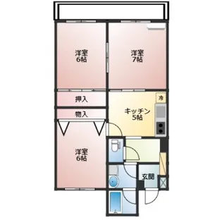 コーポモビリエ1号館【3階】の間取り