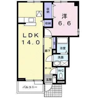 パラム参番館【1階】の間取り