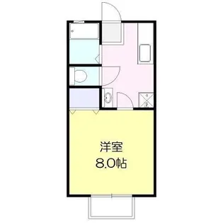 ウッディハイム月見ヶ丘【1階】の間取り