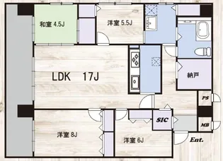 ル・パルクメゾン蒔田【7階】の間取り