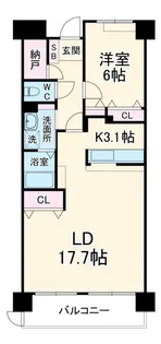 クレールメゾン都筑【1階】の間取り