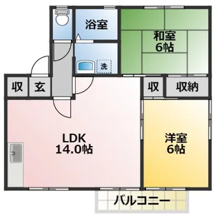 ラ・ヴェルディ C棟【2階】の間取り