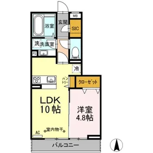 東京都八王子市越野【アパート】の間取り