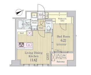 京橋レジデンス【8階】の間取り