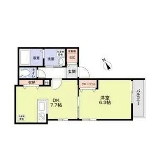 千葉県市川市平田2【アパート】の間取り