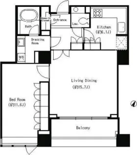 東京都目黒区下目黒2【マンション】の間取り