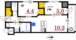 センチュリオン本川【5階】の間取り