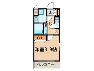 パ-クアベニュ-ティリェツ【1階】の間取り